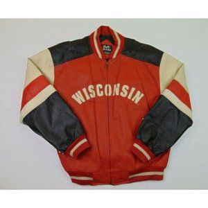 Vintage Mirage Leather Bomber Jacket Wisconsin 90s